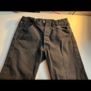 LEVI’s Black Jeans Men’s SZ 34/34 Levi’s 501 Label Black Denim Pant Button Fly